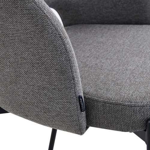 Tabouret rembourré gris | Vente de Meubles en Ligne