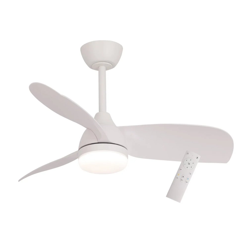 Ventilateur 3 pales bLanc LED 17W Ventura | Vente de Meubles Online