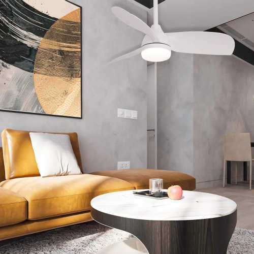 Ventilateur 3 pales bLanc LED 17W Ventura | Vente de Meubles Online