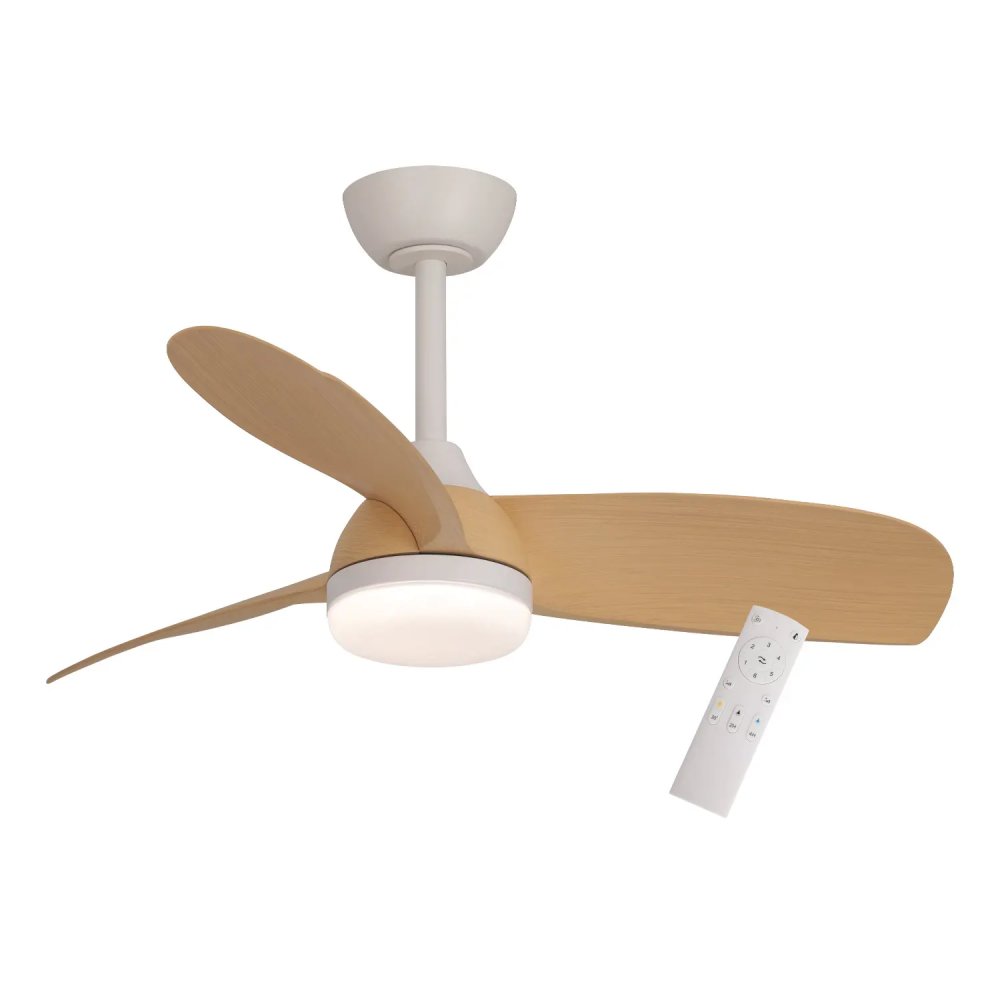 VENTILATEUR 3 PALES LED 17W VENTURA WOOD