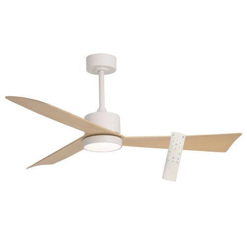 ventilateur led 18 w 3 pales airevo blanc bois | UKUKHOME
