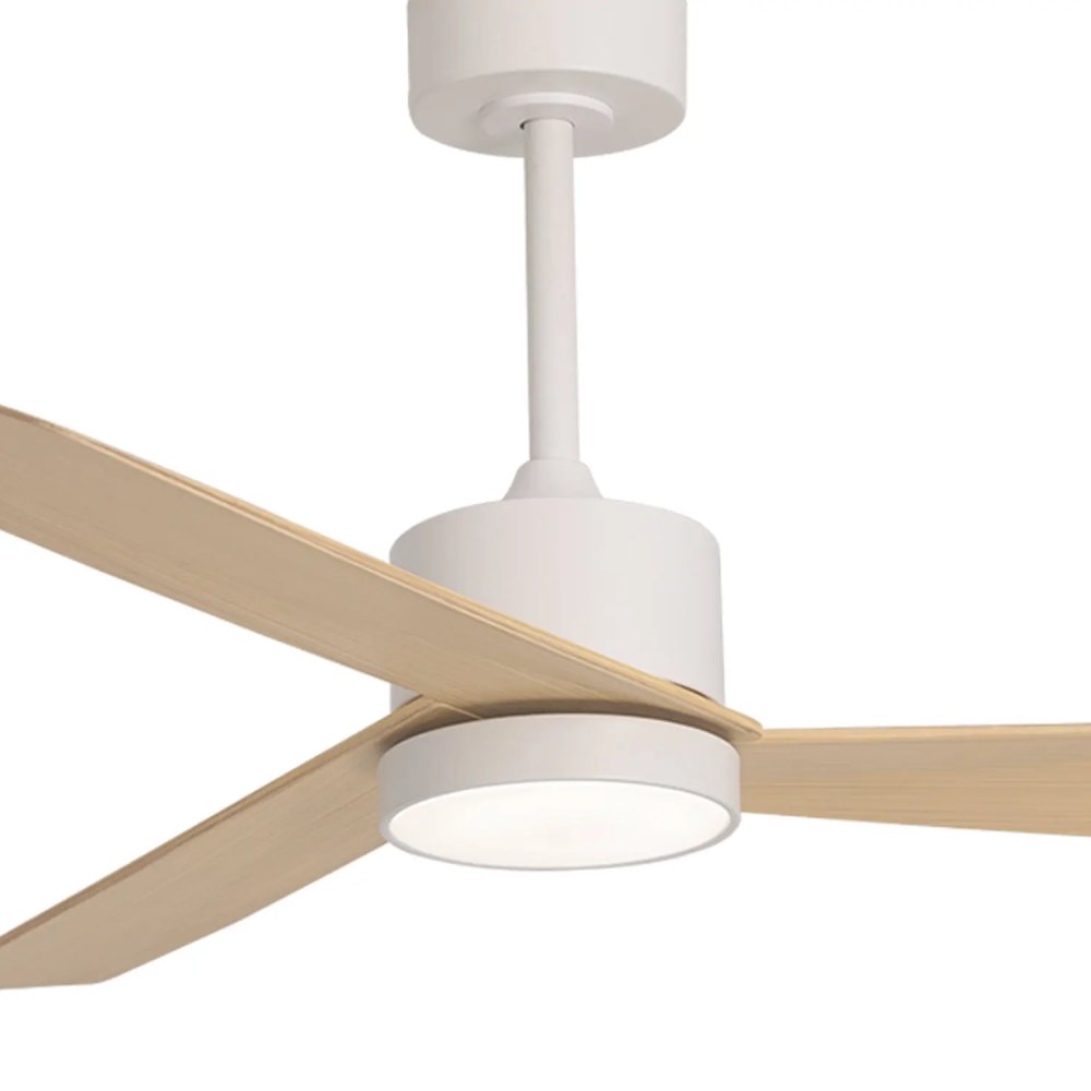 ventilateur led 18 w 3 pales airevo blanc bois | UKUKHOME