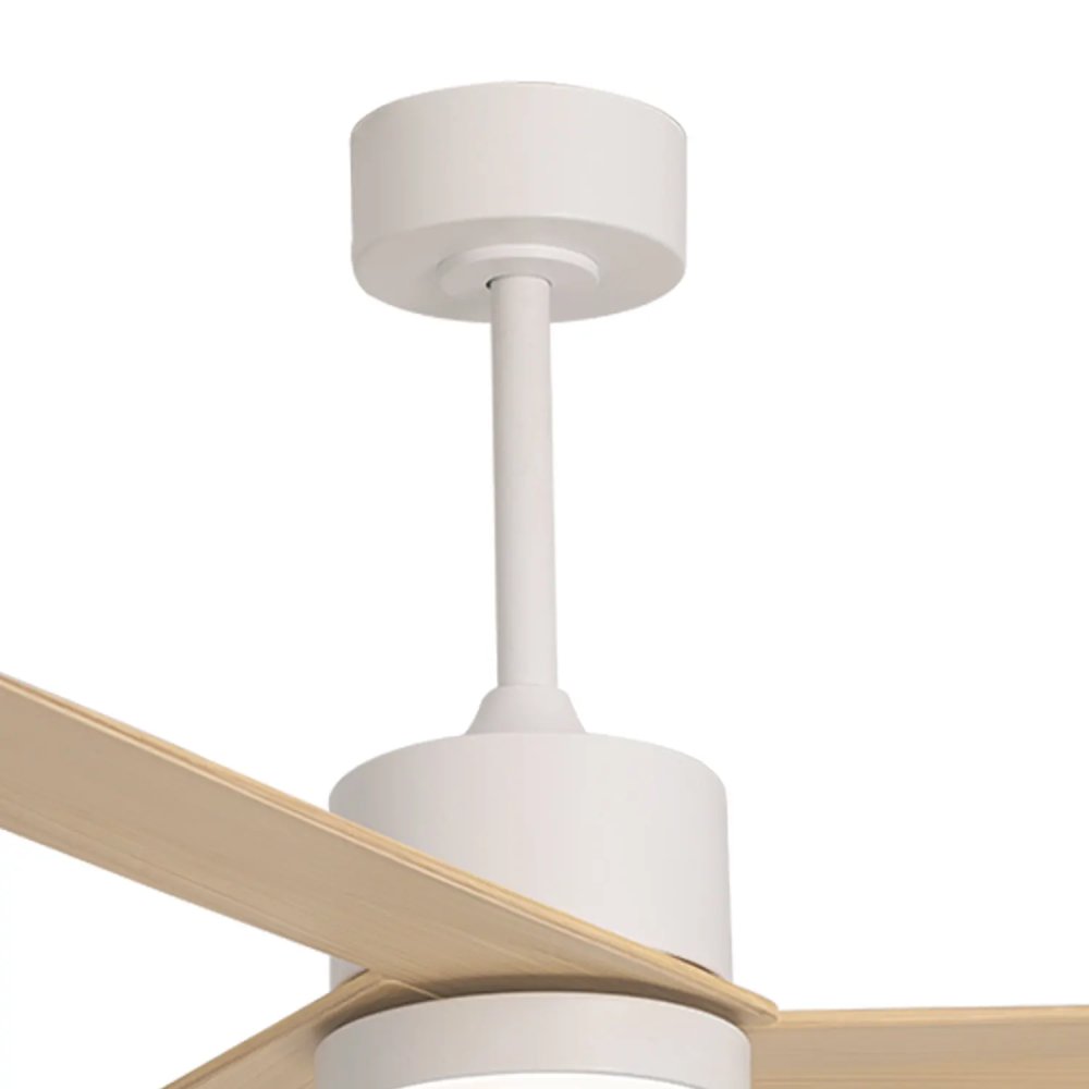 ventilateur led 18 w 3 pales airevo blanc bois | UKUKHOME