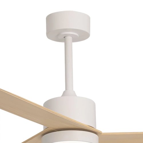 ventilateur led 18 w 3 pales airevo blanc bois | UKUKHOME