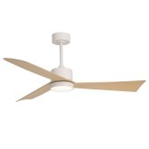 ventilateur led 18 w 3 pales airevo blanc bois | UKUKHOME