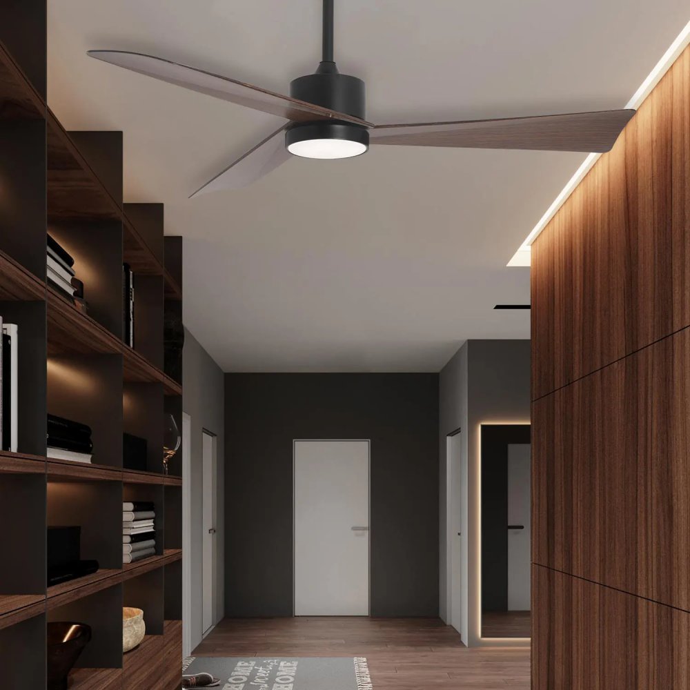 ventilateur led 18 w 3 pales airevo noir | UKUKHOME