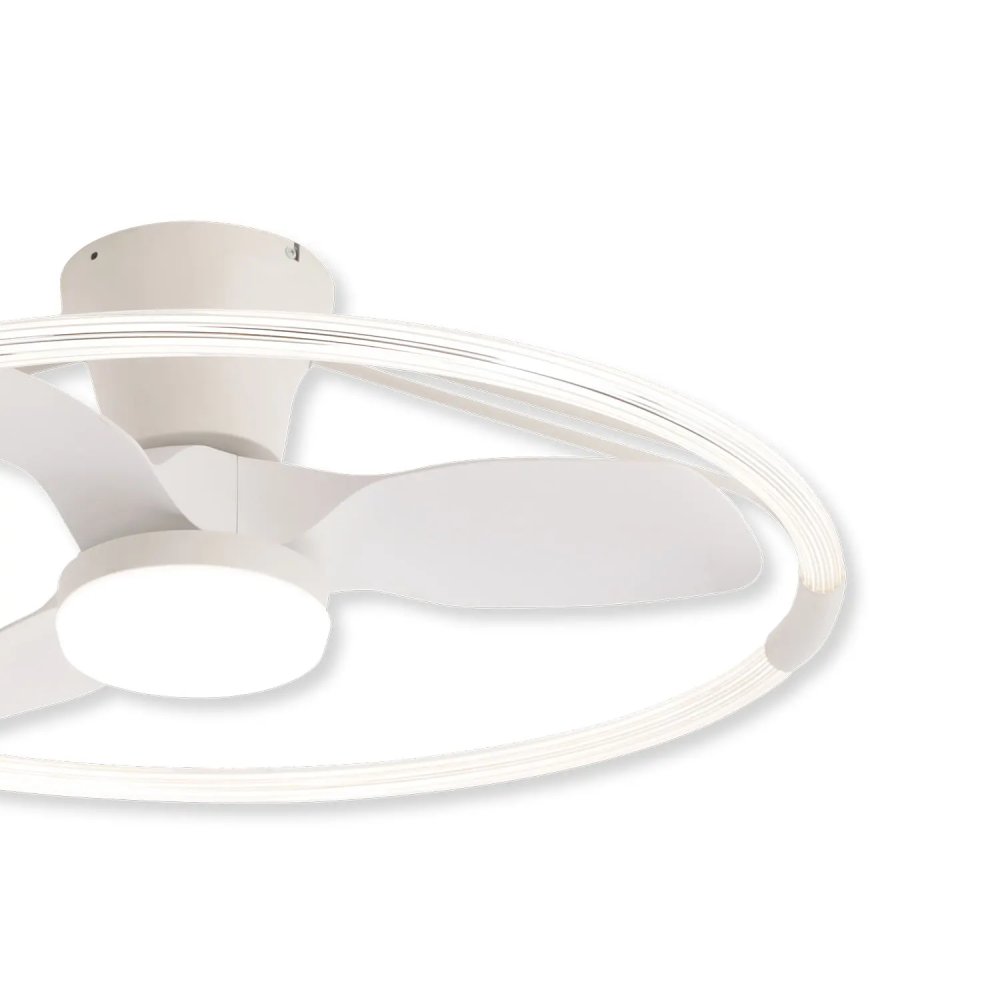 ventilateur 3 pales abs led 40 w orbix blanc | UKUKHOME