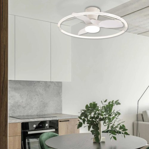 ventilateur 3 pales abs led 40 w orbix blanc | UKUKHOME