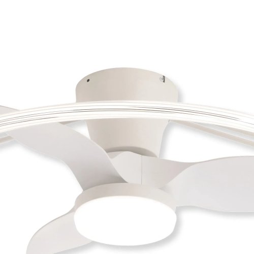 ventilateur 3 pales abs led 40 w orbix blanc | UKUKHOME
