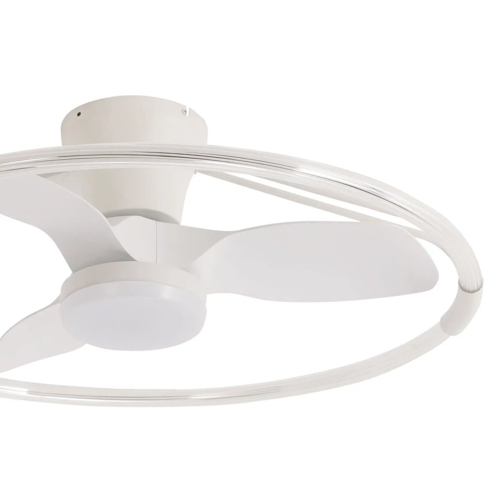 ventilateur 3 pales abs led 40 w orbix blanc | UKUKHOME