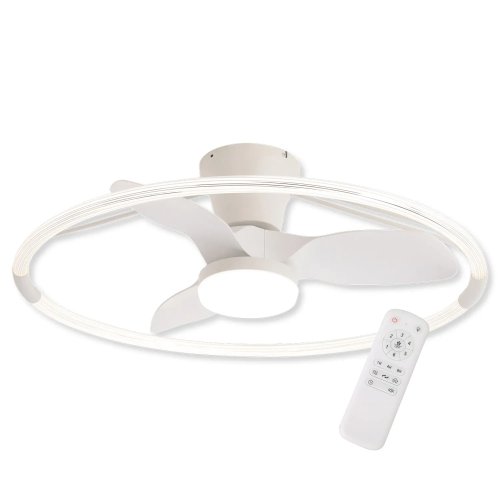ventilateur 3 pales abs led 40 w orbix blanc | UKUKHOME