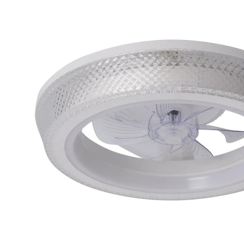 ventilateur 5 pales abs led 48 w blanc auralis | UKUKHOME