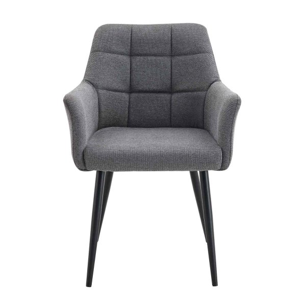 Fauteuil Zenith coloris gris, tapisserie douce et confortable au design contemporain 2