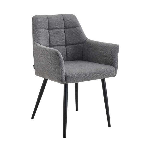 Fauteuil Zenith coloris gris, tapisserie douce et confortable au design contemporain