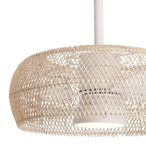 VENTILATEUR 3 PALES LED 18W OKARI ROTIN NATUREL