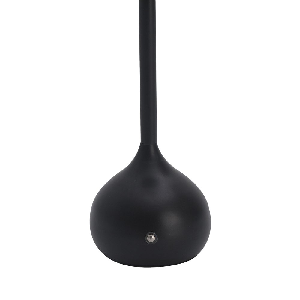 Lampe de Table LED Rechargeable Noire Ø11 x 30 cm - UKUKHOME.com