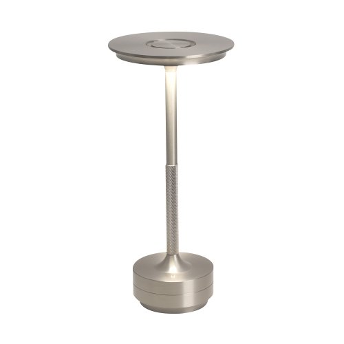 Lampe Table LED DEVI Chrome, Portable, Rechargeable, Tactile UKUKHOME