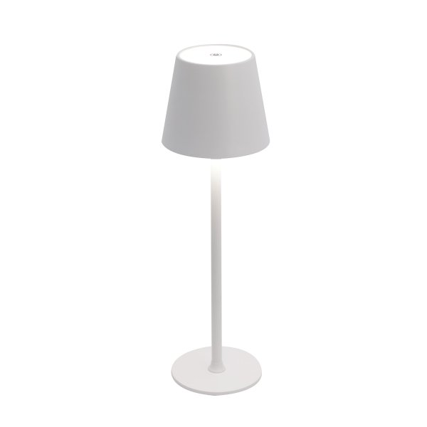 Lampe de table LED rechargeable Emei blanche, design nordique fonctionnel 2