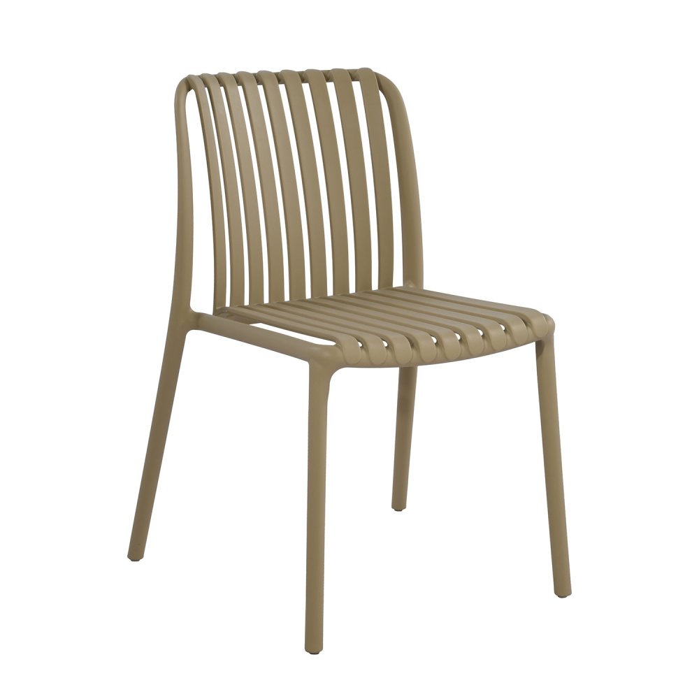 Chaise Maracay coloris sable, design polyvalent avec tapisserie douce et chaleureuse