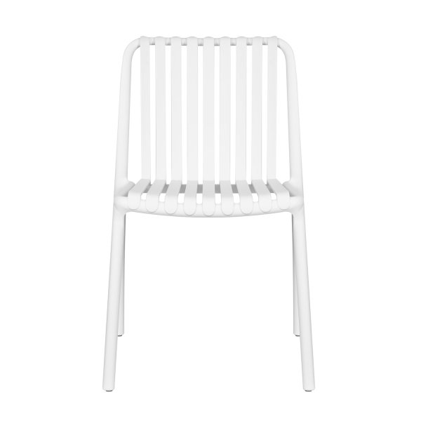 Chaise Maracay blanche, design moderne avec structure légère et assise confortable 2