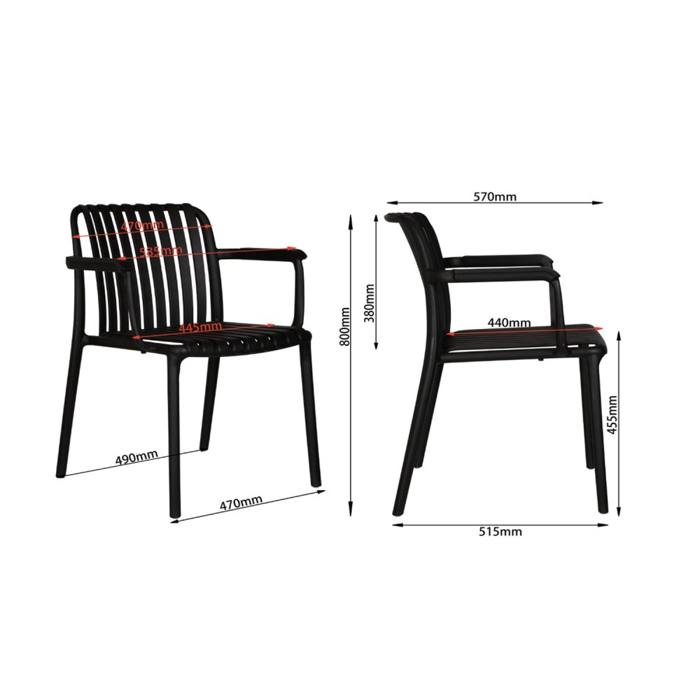 Chaise Sable Maracay avec Accoudoirs  Style - Durabilité  UKUKHOME.com