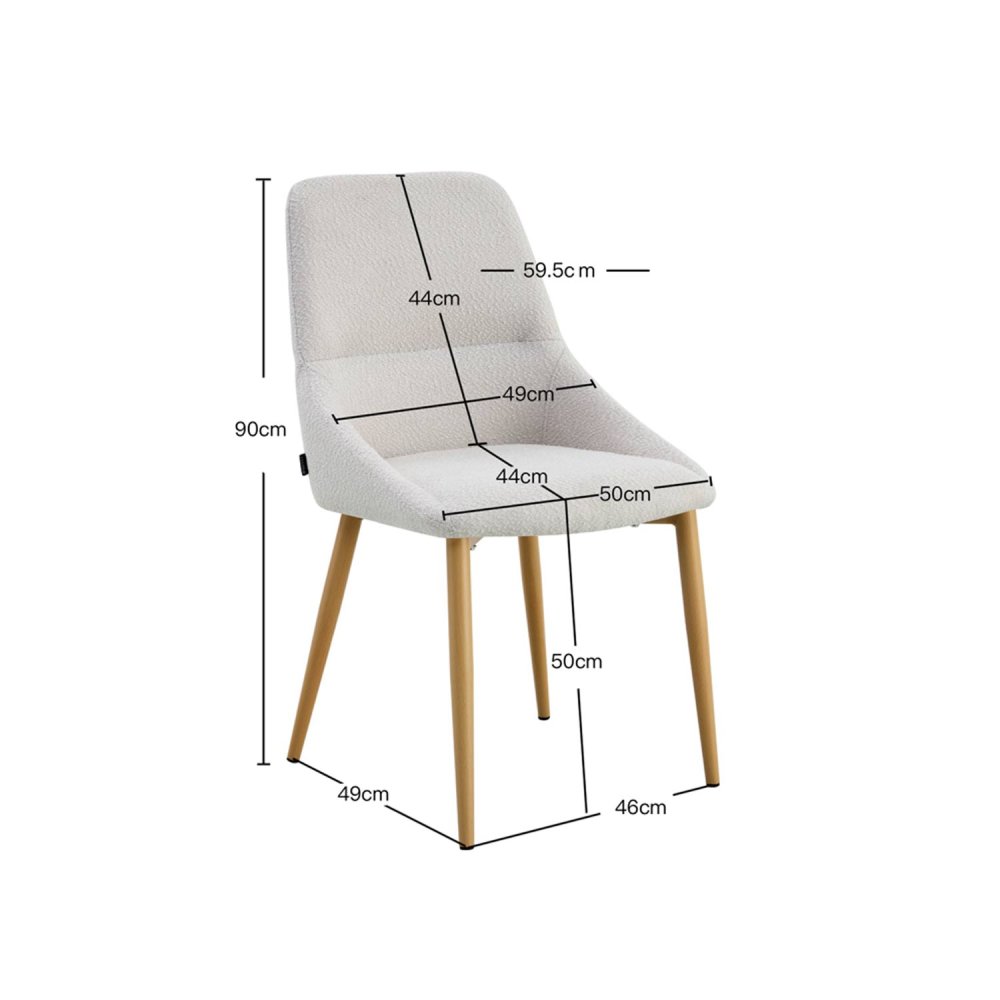 Chaise Sable Marston Bouclé - Design Moderne Salon - UKUKHOME.com