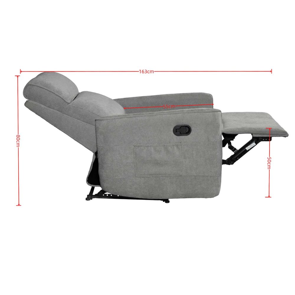 Fauteuil Inclinable Relax Gris - Confort et Style pour Votre Intérieur