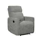 Fauteuil relax Indo gris, inclinable avec repose-pieds pour repos maximal