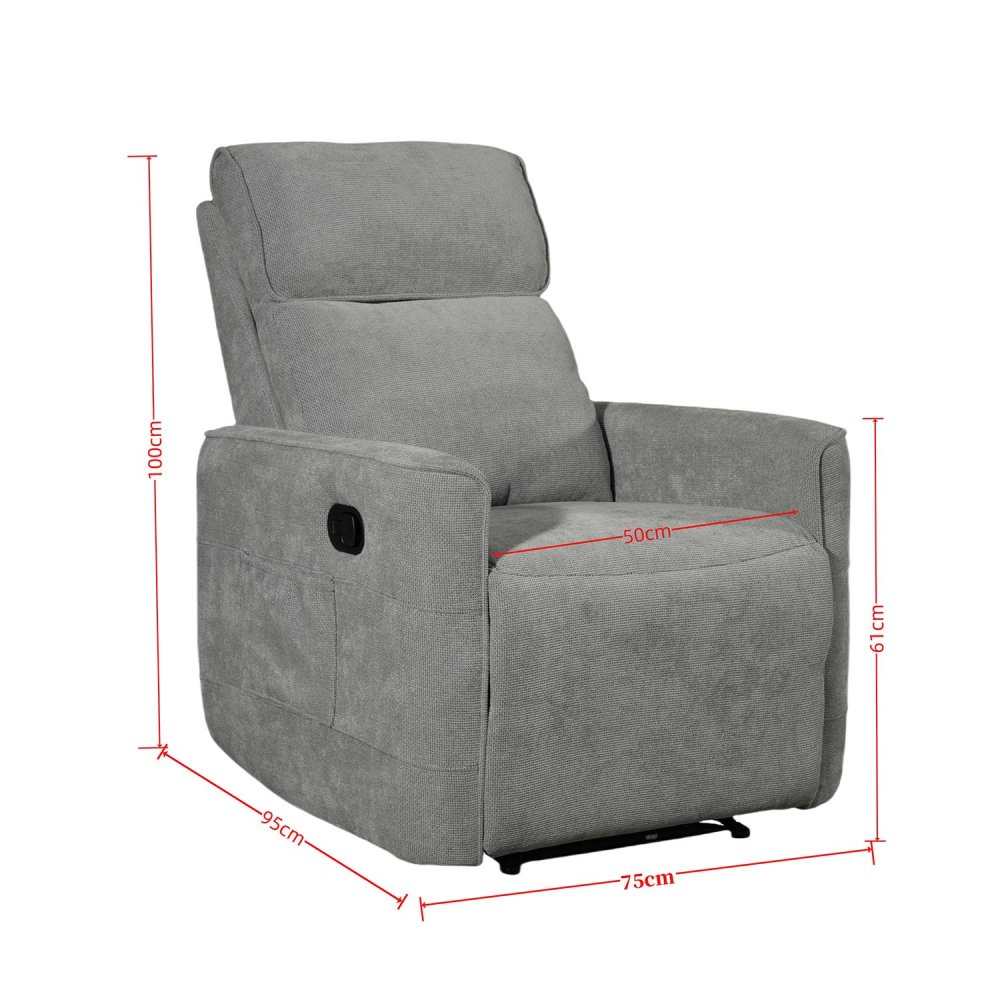 Fauteuil Inclinable Relax Gris - Confort et Style pour Votre Intérieur