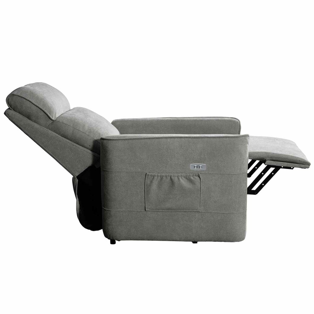 Fauteuil Relax Électrique Power Lift Gris - Achat UKUKHOME.com