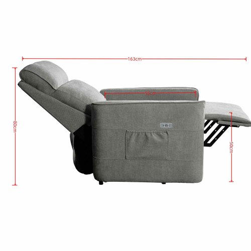 Fauteuil Relax Électrique Power Lift Gris - Achat UKUKHOME.com