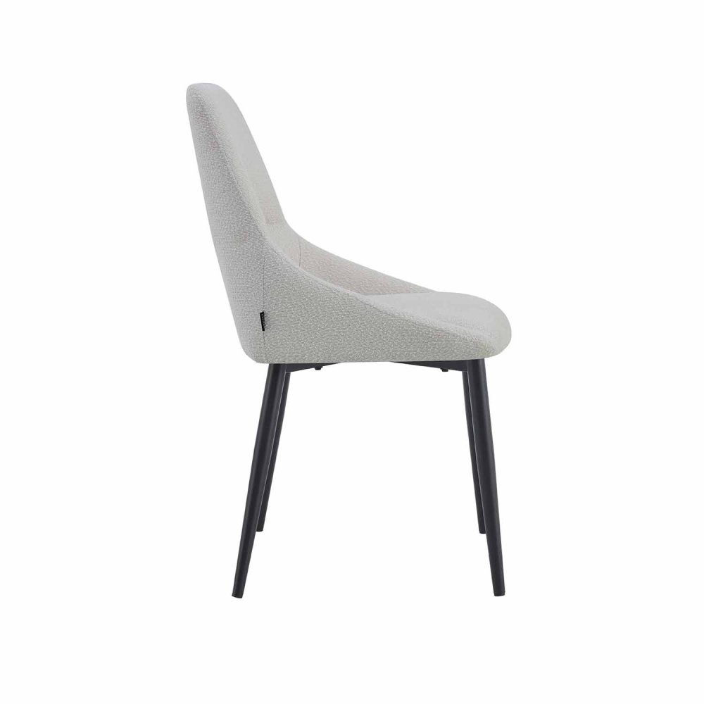 Chaise Gris Marston Bouclé - Design Moderne Salon - UKUKHOME.com