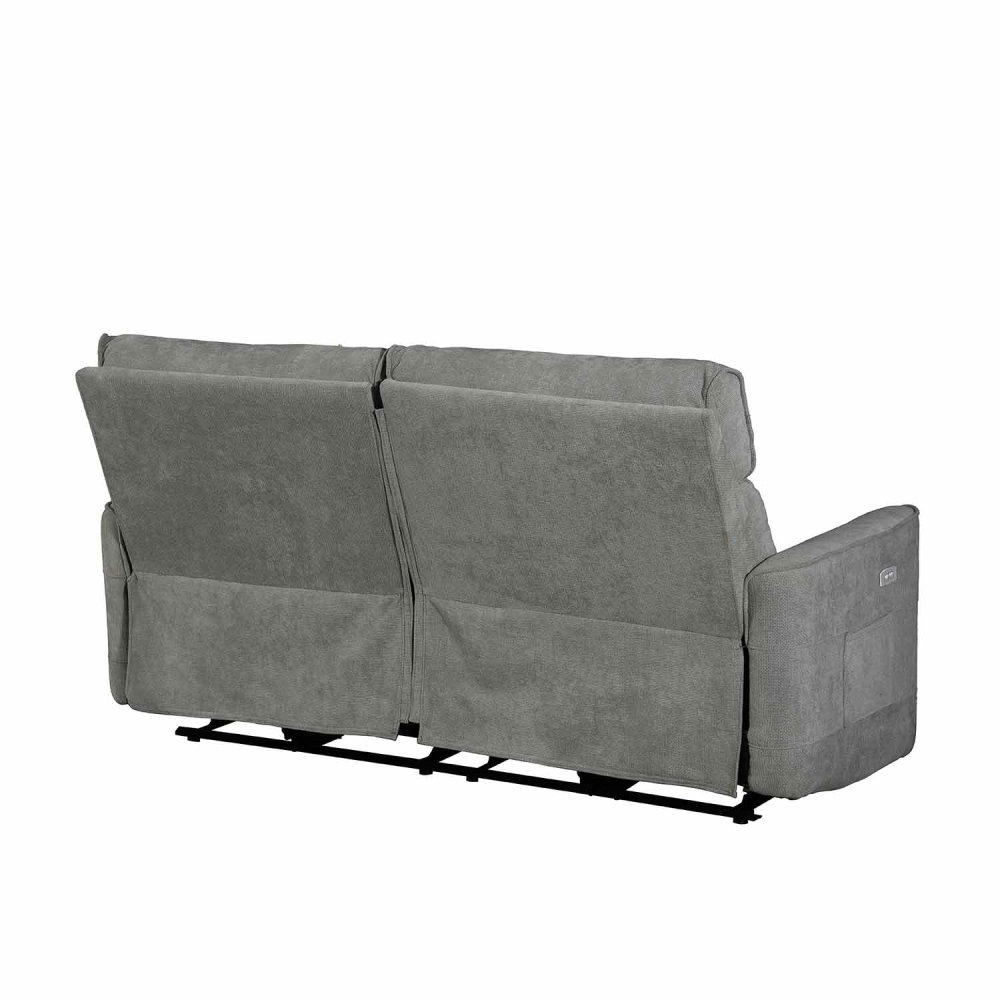 Canapé Électrique 3 Places INDO gris - Confort & Design - UKUKHOME.com