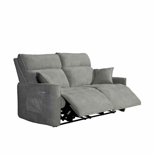 Canapé Électrique 3 Places INDO gris - Confort & Design - UKUKHOME.com