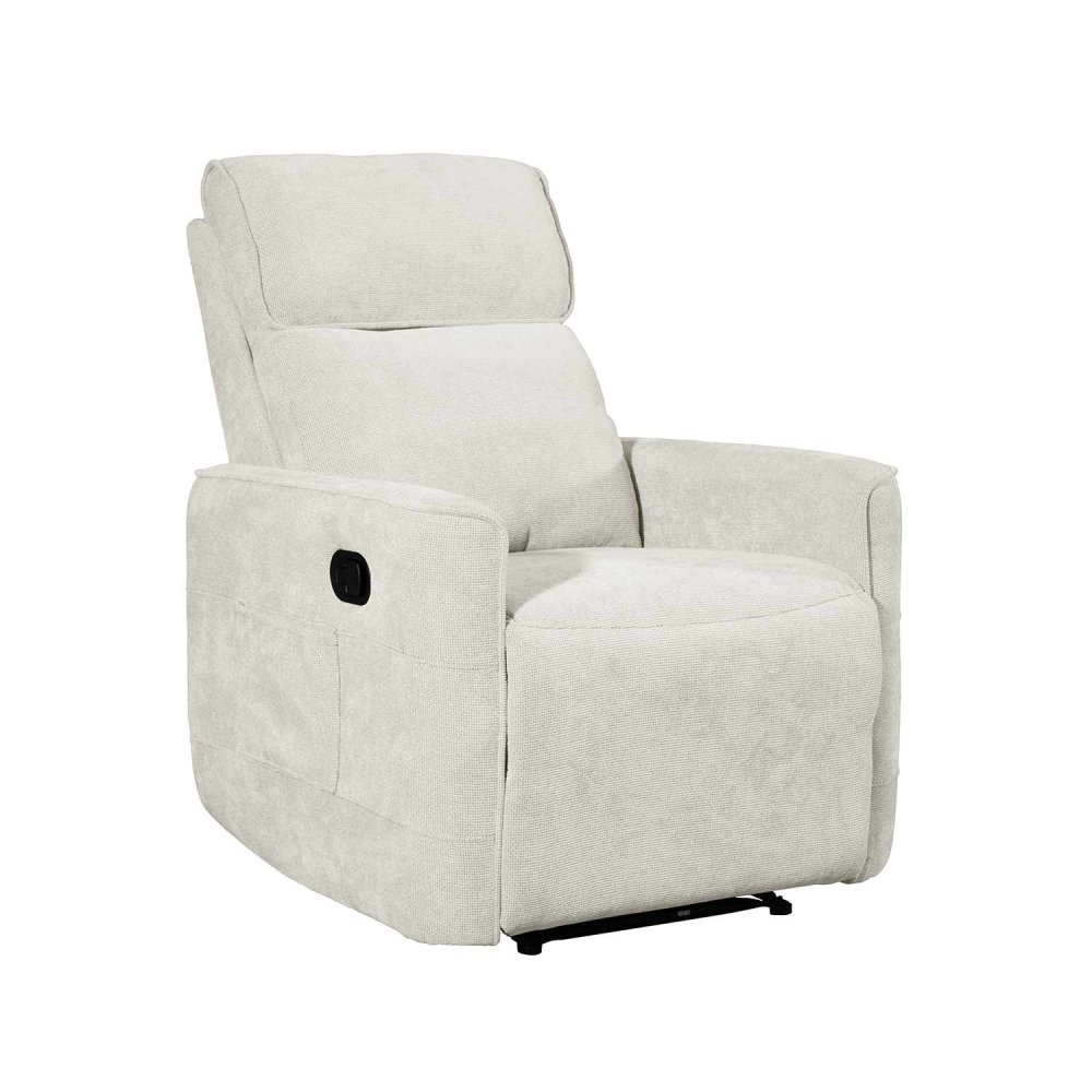 Fauteuil relax Indo sable, inclinable avec repose-pieds pour le repos