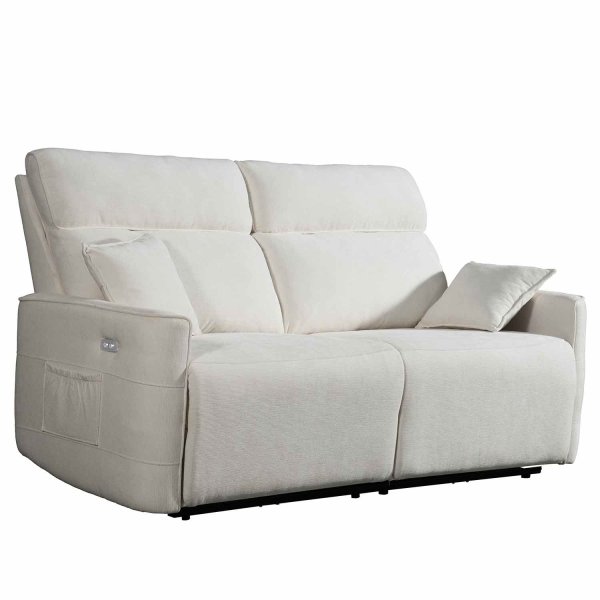 Canapé Électrique 3 Places INDO sable - Confort & Design - UKUKHOME.com