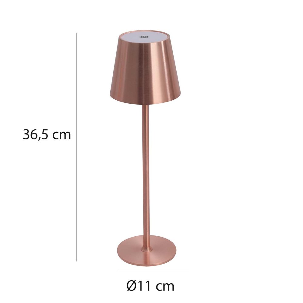 Lampe LED Or rose– Rechargeable - Portable et Élégante - UKUKHOME,com