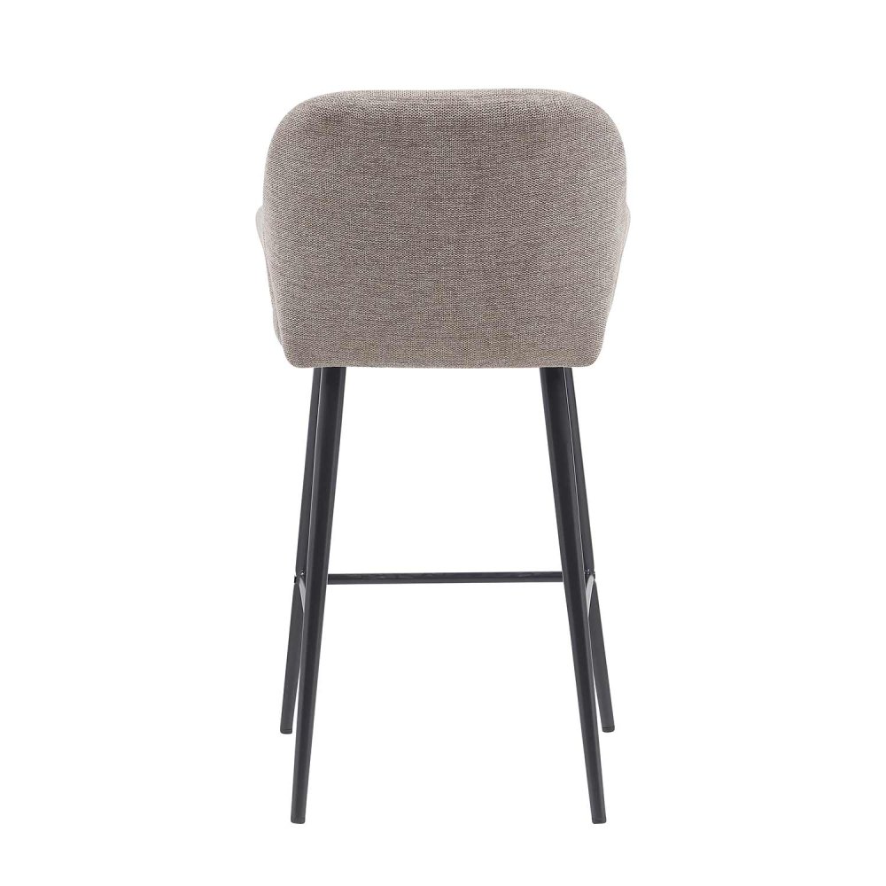 Tabouret Haut Hipnos Gris Clair Design Élégant - Pieds Noirs UKUKHOME