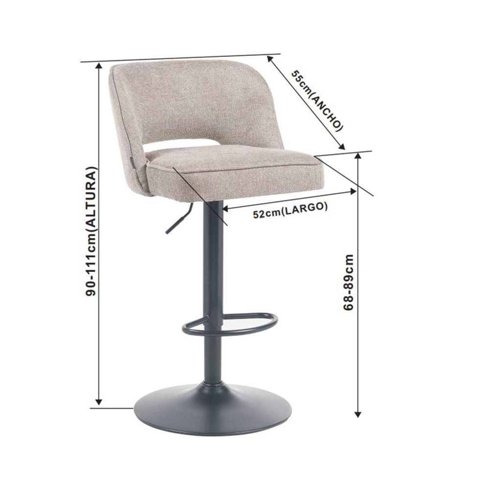 Tabouret Leto Sable - Réglable - Confort Moderne - UKUKHOME