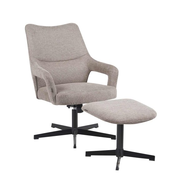 FAUTEUIL AVEC REPOSE-PIEDS TURIS SABLE