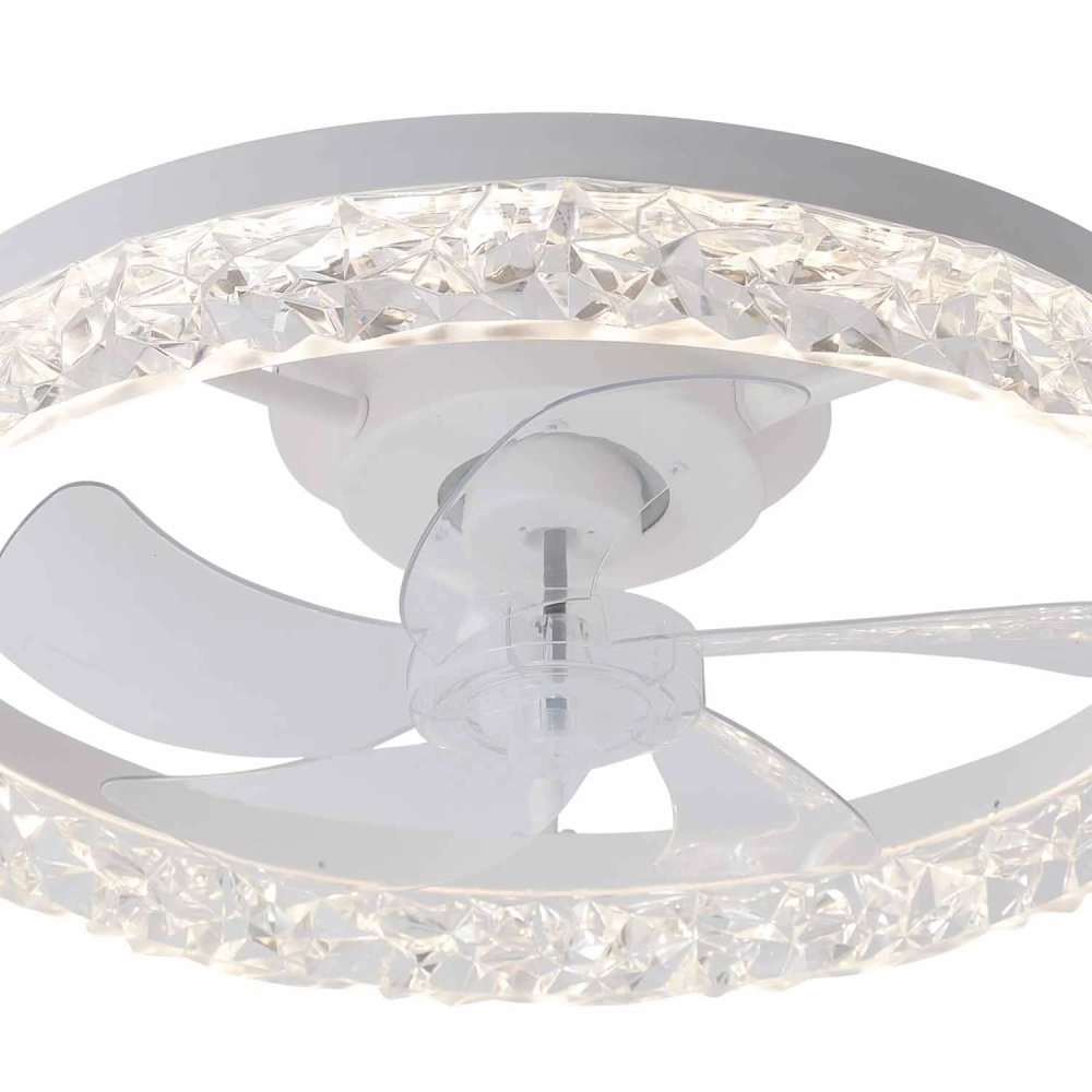 VENTILATEUR RÉGLABLE À 5 PALES TAIPEI COULEUR BLANC STYLE PLAFONNIER