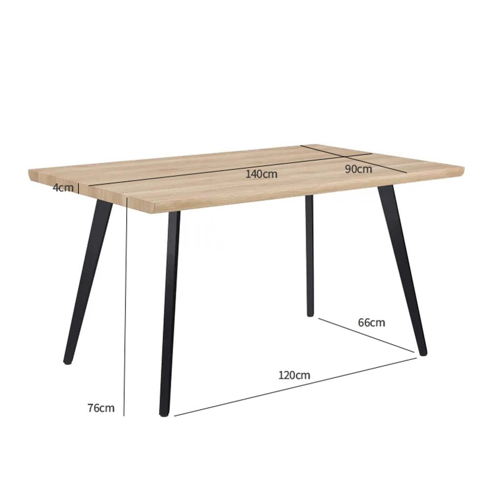 Table à manger rectangulaire Terre bois | Ukukhome