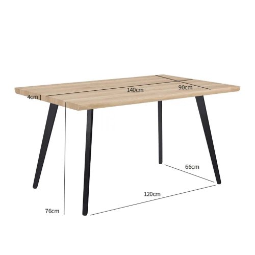 Table à manger rectangulaire Terre bois | Ukukhome