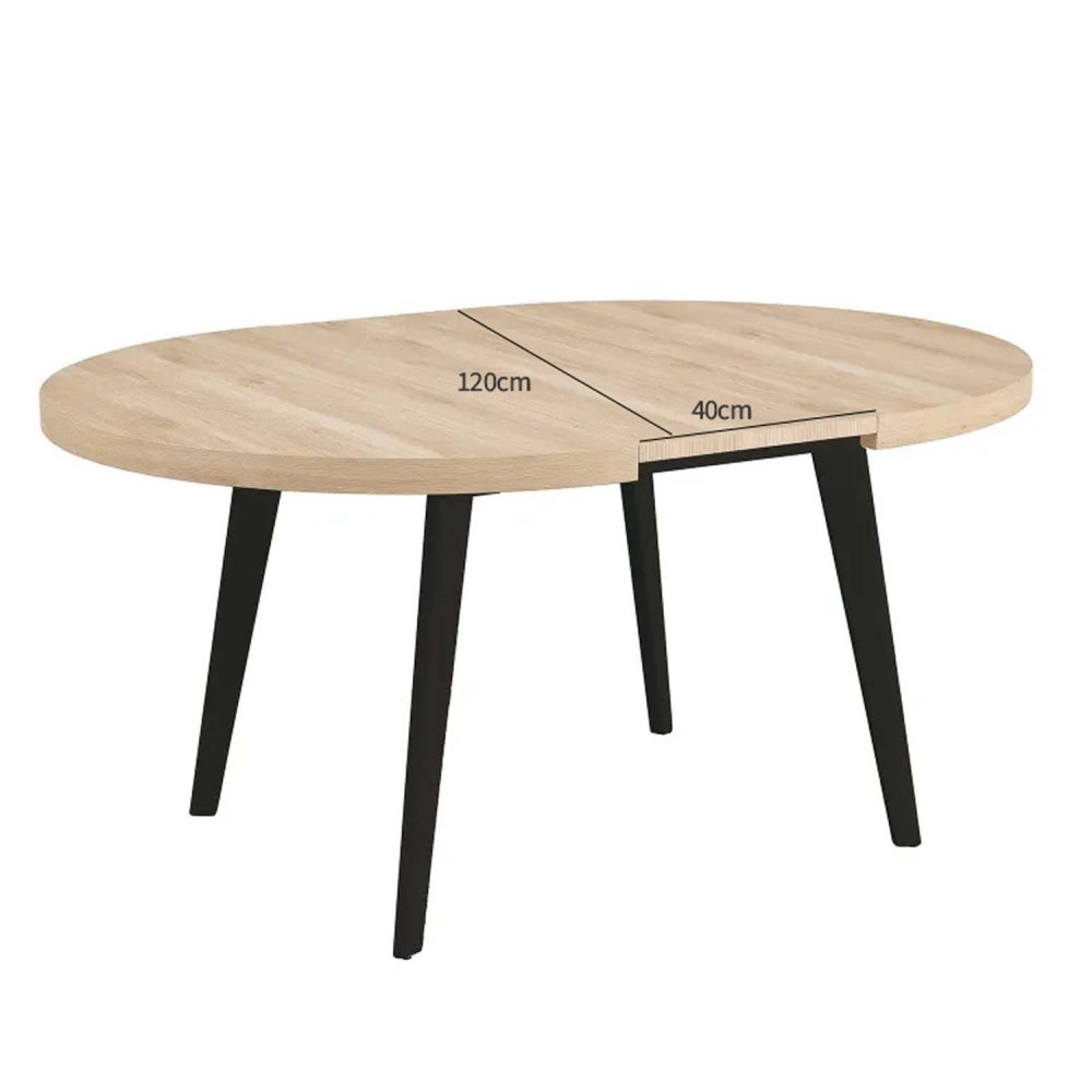 Table à manger ronde extensible Lune bois | Ukukhome