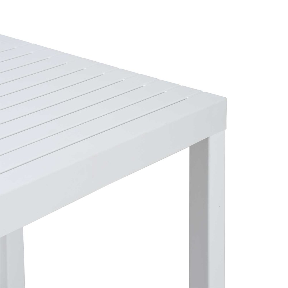 Table de Jardin Carrée Blanche Nagari - Design Moderne - UKUKHOME.com