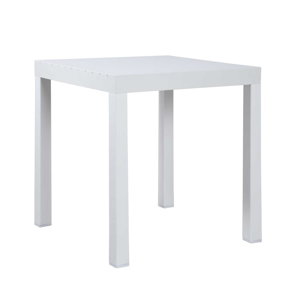 Table de jardin Nagari blanche, design résistant pour usage en extérieur