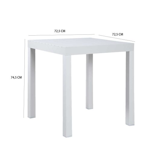 Table de Jardin Carrée Blanche Nagari - Design Moderne - UKUKHOME.com