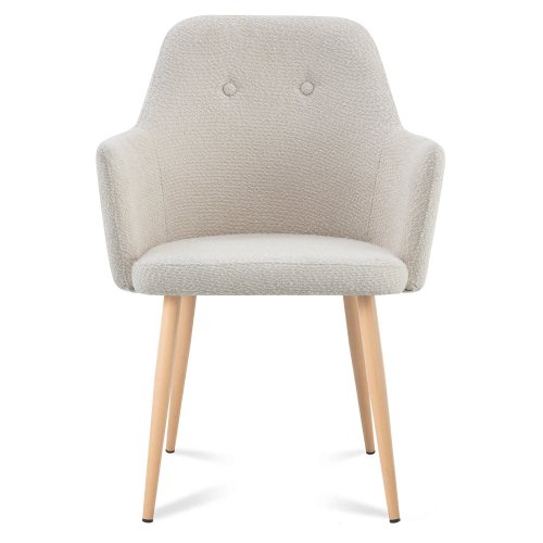 Fauteuil Olaf Sable Pieds Hêtre - Fauteuil rembourré moderne et confortable – UKUKHOME.COM