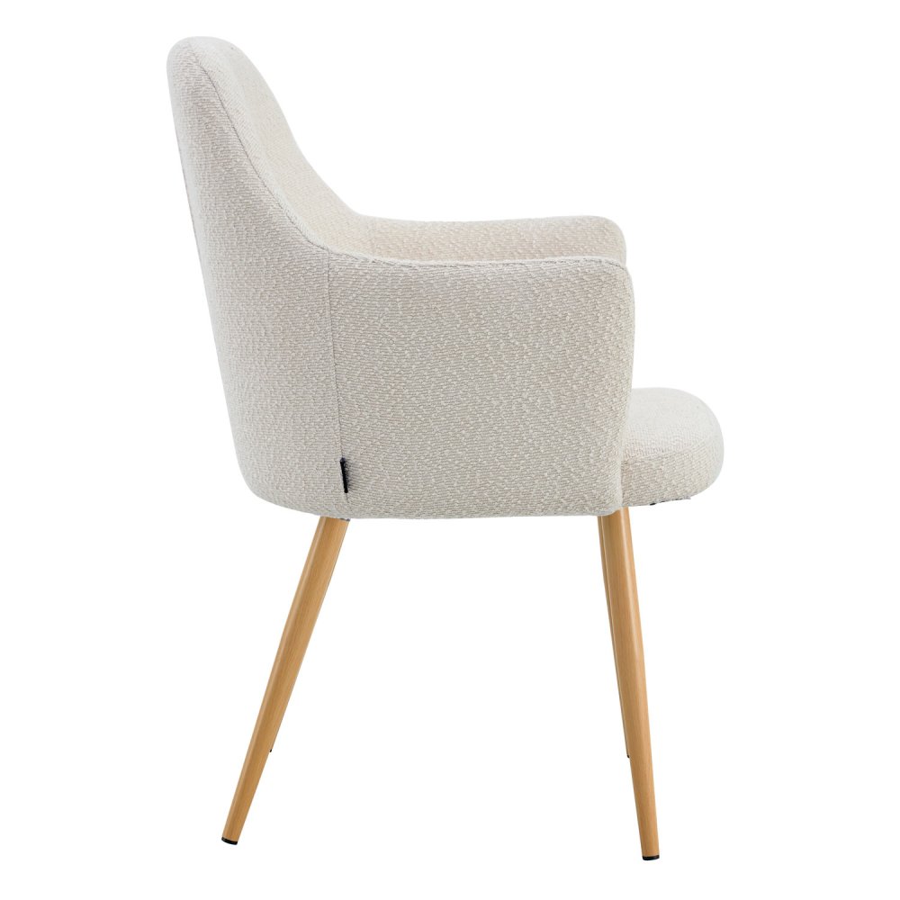 Fauteuil Olaf Sable Pieds Hêtre - Fauteuil rembourré moderne et confortable – UKUKHOME.COM