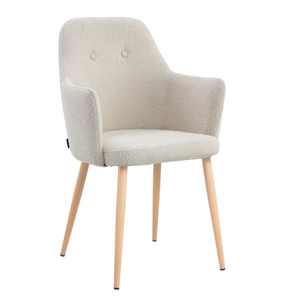 Fauteuil Olaf Sable Pieds Hêtre - Fauteuil rembourré moderne et confortable – UKUKHOME.COM